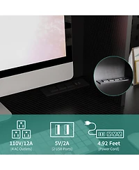 Streamdale Furniture Streamdale L-Shaped Desk with Charger, Drawers, Bookshelf, Gaming Desk