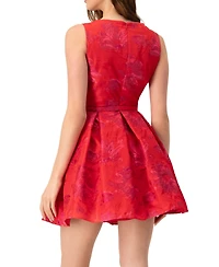 Ivonne Women's Sleeveless Midi Dress with Round Neck