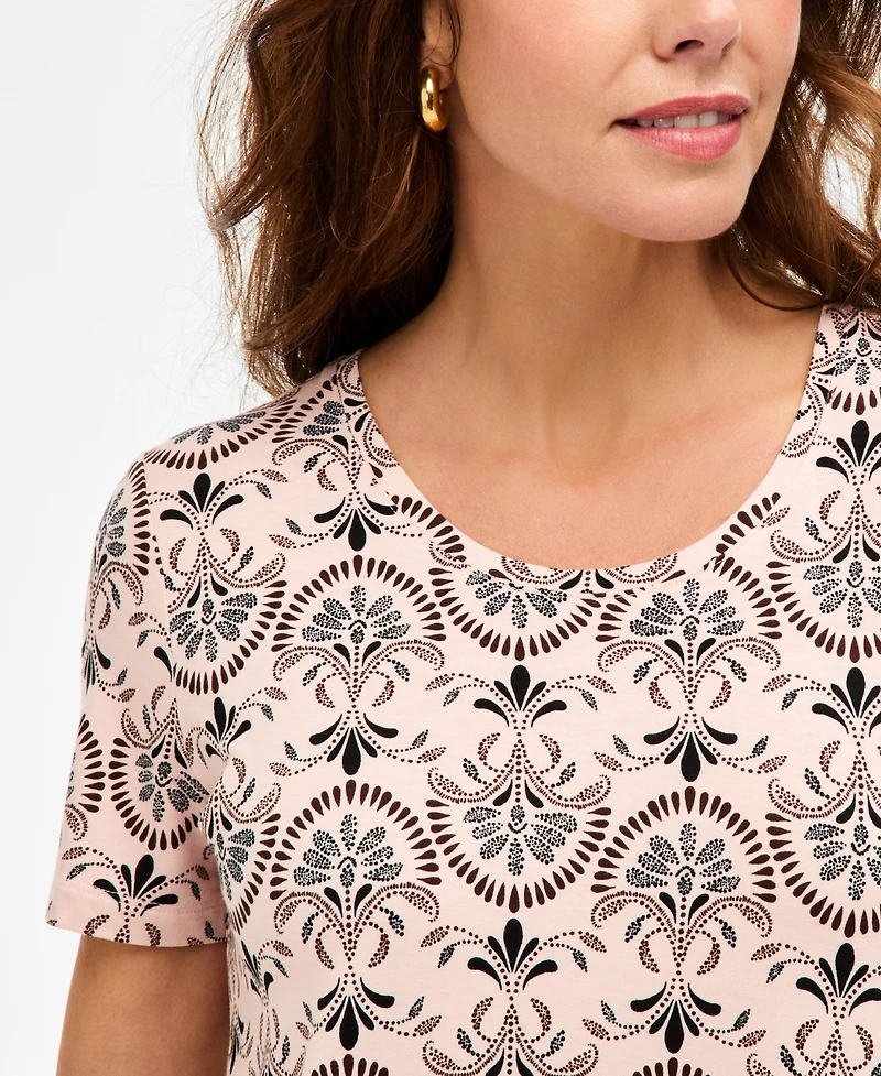 Jm Collection Petite Crewneck Top, Macy's Exclusive