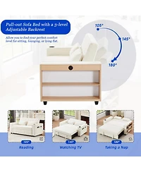 Streamdale Furniture 61.4" Pull-Out Sofa Bed Convertible Couch