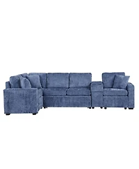 Streamdale Furniture L-Shaped Convertible Sofa Bed with Storage