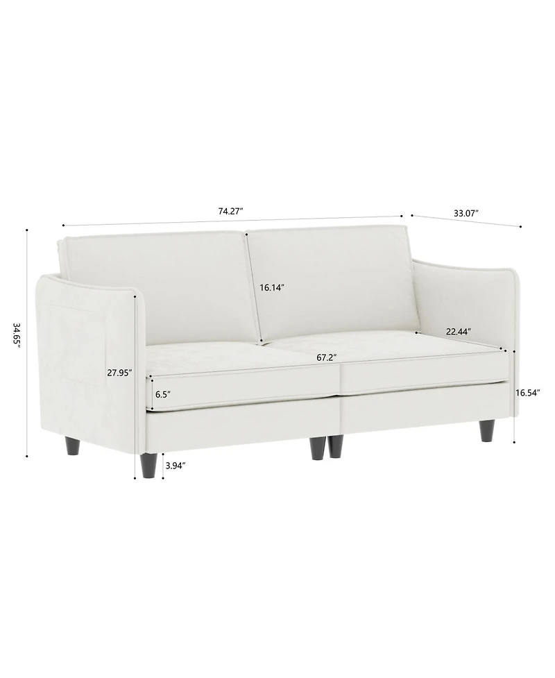 Streamdale Furniture 74" Loveseat Sofa