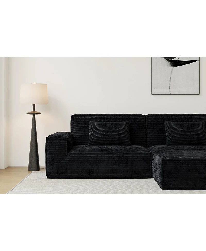 Streamdale Furniture + Sofa + Fabric + Striped Compression + Modern Style
