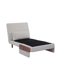 Streamdale Furniture Convertible Sleeper Sofa Bed - Linen Fabric, Adjustable Backrest