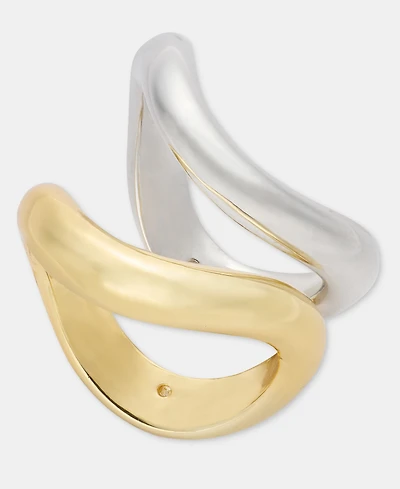 On 34th Two-Tone 2-Pc. Set Wavy Rings, Macy's Exclusive