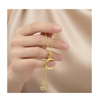 Sleek Crescent Moon and Star Necklace