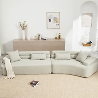 Simplie Fun Unique Modeling Upholstered Sleeper Sofa Bed