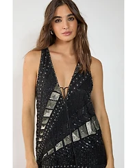Nasty Gal Women's Plunge Sequin Mini Dress