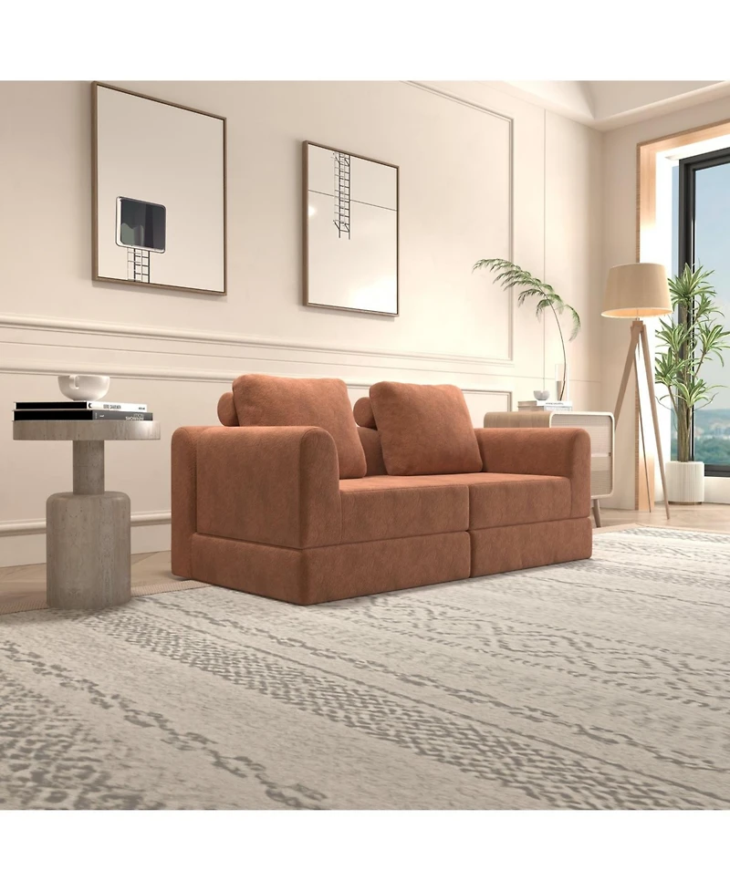 Streamdale Furniture Convertible Sofa Bed Sleeper Chair - Memory Foam Futon Couch