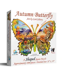 SunsOut Autumn Butterfly 1000 piece Jigsaw Puzzle for Adults Special Shape