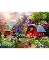 SunsOut Barnyard Visit 1000 piece Jigsaw Puzzle for Adults