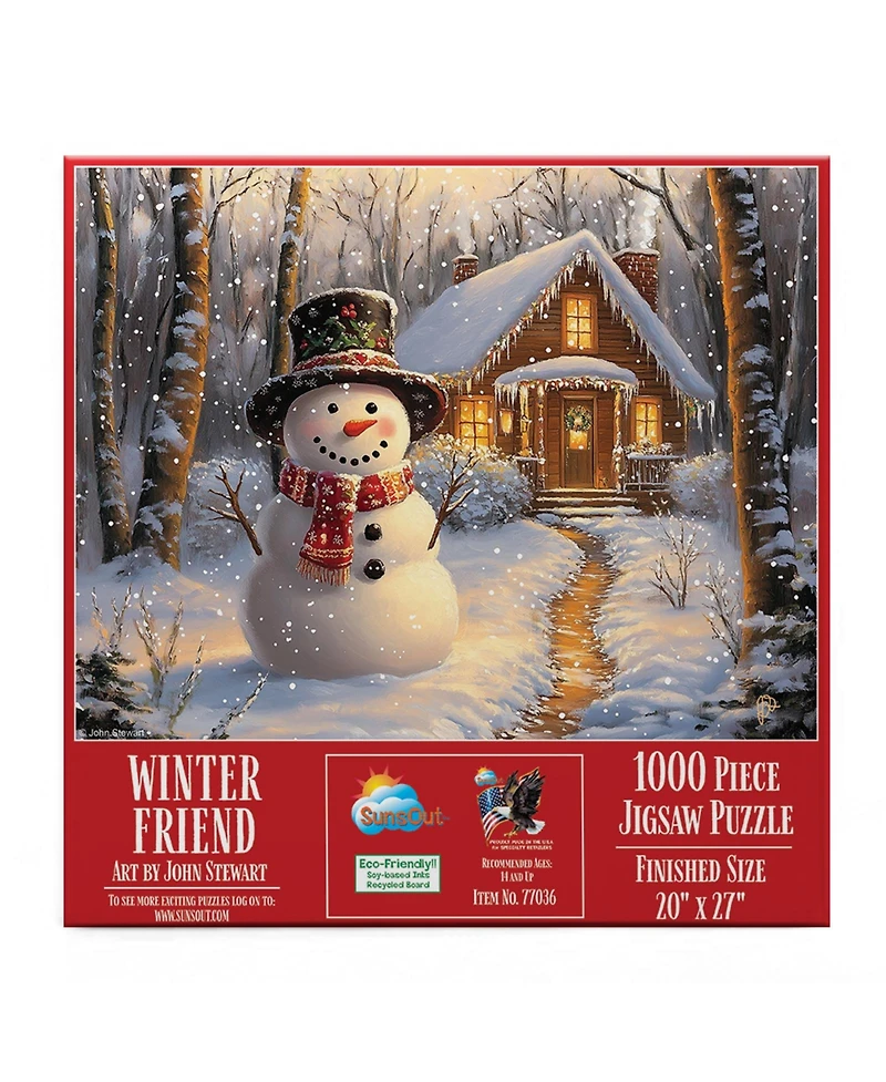 SunsOut Winter Friend 1000 piece Jigsaw Puzzle for Adults Christmas