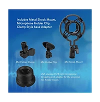 Pyle Adjustable Boom Arm Microphone Stand with Shock Mount PMKSH01