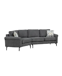 Streamdale 111" Curved Sofa with Pillows