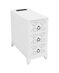 Streamdale Furniture End Table with 3 Drawers & Shelves