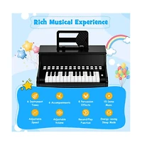 Hongge Kids Digital Piano Keyboard with Lighted Teaching Mode and Musical Play Features