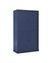 Streamdale Furniture Freestanding Kitchen Pantry with 2 Drawers and Adjustable Shelves