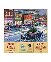 SunsOut Twilight on Main 500 piece Jigsaw Puzzle for Adults