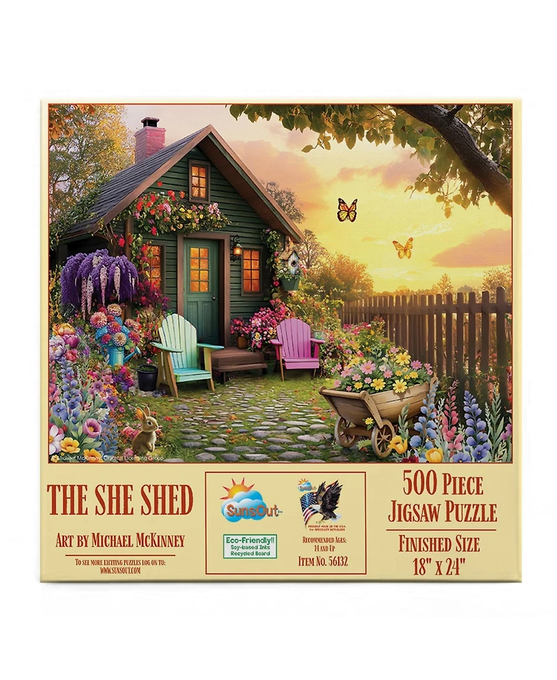 SunsOut The She Shed 500 piece Jigsaw Puzzle for Adults