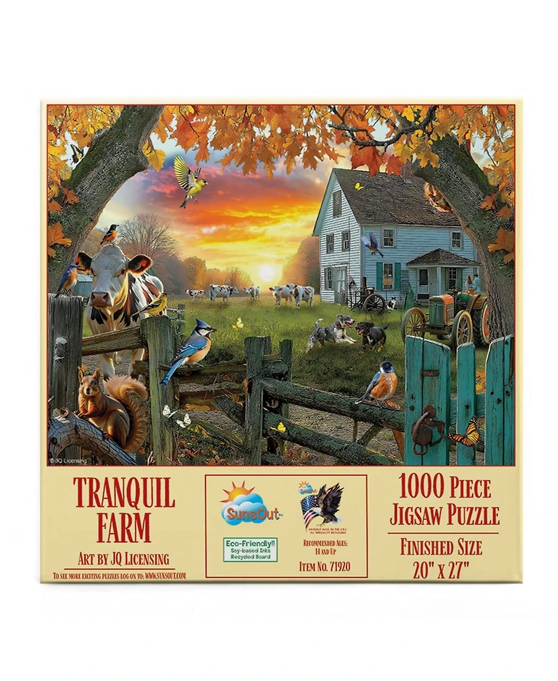 SunsOut Tranquil Farm 1000 piece Jigsaw Puzzle for Adults