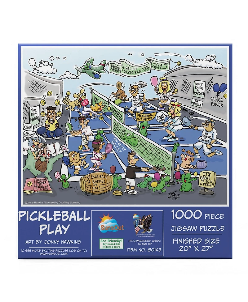 SunsOut Pickleball Play 1000 piece Jigsaw Puzzle for Adults
