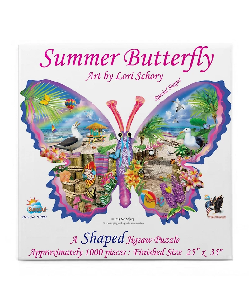 Summer Butterfly 1000 piece Jigsaw Puzzle for Adults Special Shape