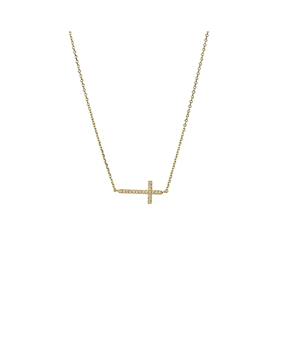 Bearfruit Jewelry 14k Gold Plated Elowen Horizontal Cross Necklace Holiday Gift Guide