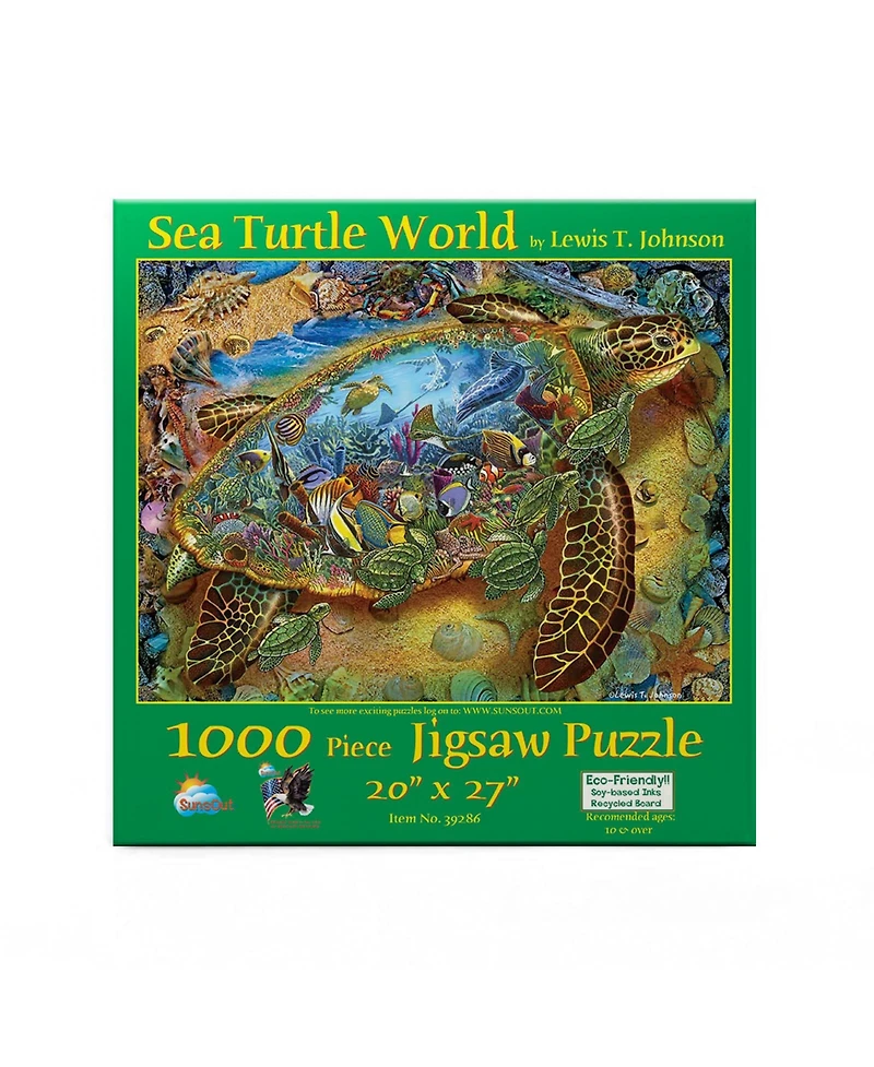 SunsOut Sea Turtle World 1000 piece Jigsaw Puzzle for Adults