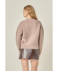 English Factory Women's French Bulldog Sweater