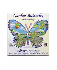 SunsOut Garden Butterfly 1000 piece Jigsaw Puzzle for Adults Special Shape