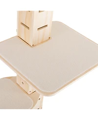 Zeus & Ruta 9 Adjustable Floor to Ceiling Cat Tree Multi Level Vertical Condo Climbing Frame