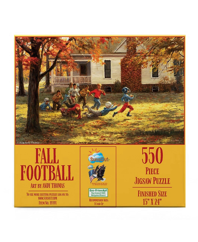 SunsOut Fall Football 550 piece Jigsaw Puzzle for Adults