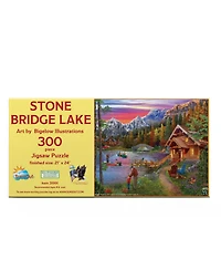 SunsOut Stone Bridge Lake 300 piece Jigsaw Puzzle for Adults