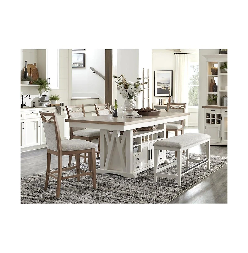 Parker House Furniture Americana Modern Dining Upholstered Counter Chair Two Pack