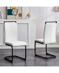 Streamdale FurniturePU Leather Dining Chair Set of 2