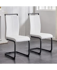 Streamdale FurniturePU Leather Dining Chair Set of 2