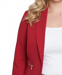 Ny Collection Plus Size Long Sleeve Crepe Blazer