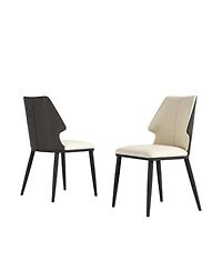 Streamdale Furniture Modern Gray & White Dining Chairs
