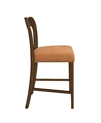 Streamdale Furniture Counter Stool Without Arm(walnut+caramel) Set of 2