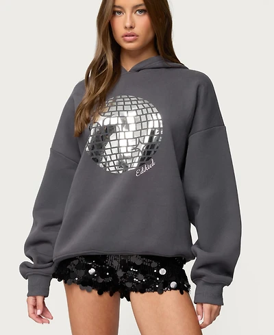 Edikted Women's Disco Ball Hoodie