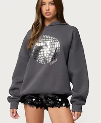 Edikted Women's Disco Ball Hoodie