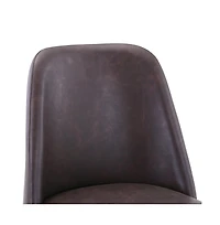 Jofran Mid-Century Modern Faux Leather Upholstered Counter Height Barstool (Set of 2