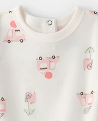 Carter's Baby Girls' Ice Cream Truck Print Flutter-Sleeve Romper