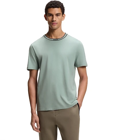 Boss by Hugo Men's Contrast Stripe Cotton T-Shirt