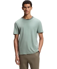Boss by Hugo Men's Contrast Stripe Cotton T-Shirt