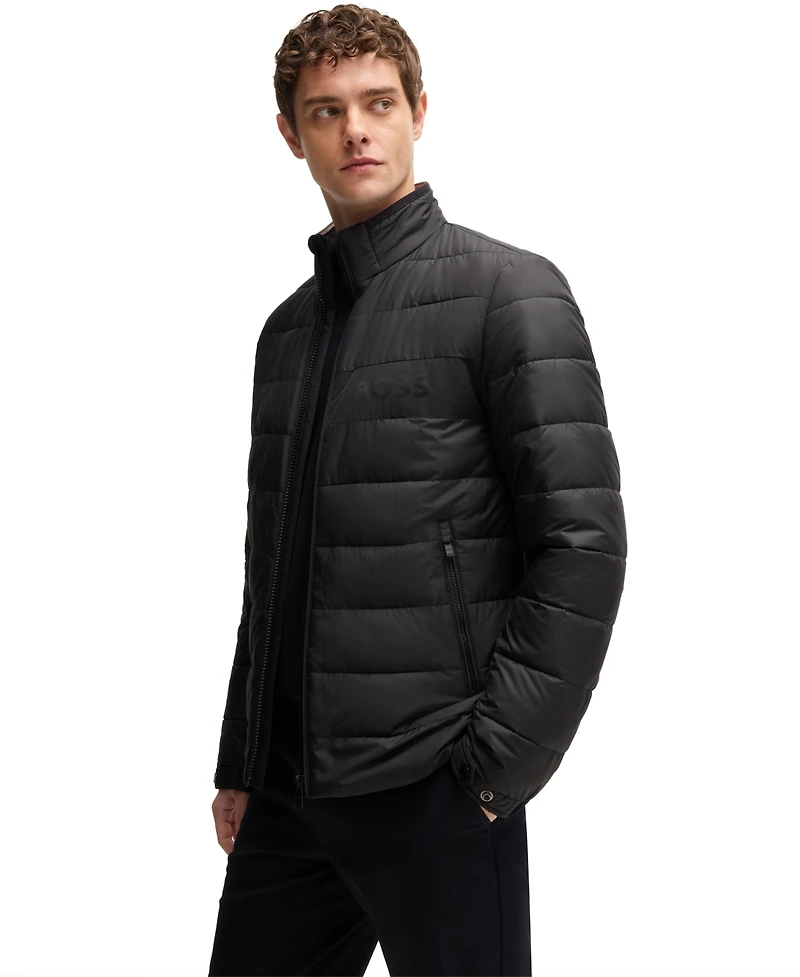 Boss by Hugo Men's Water-Repellent Logo Detail Jacket