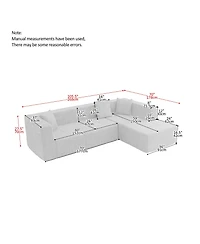 Streamdale Furniture Modular L-Shaped Sectional Sofa with Chaise
