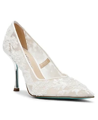 Betsey Johnson Women's Jenii Pointed-Toe Mesh Stiletto Pumps