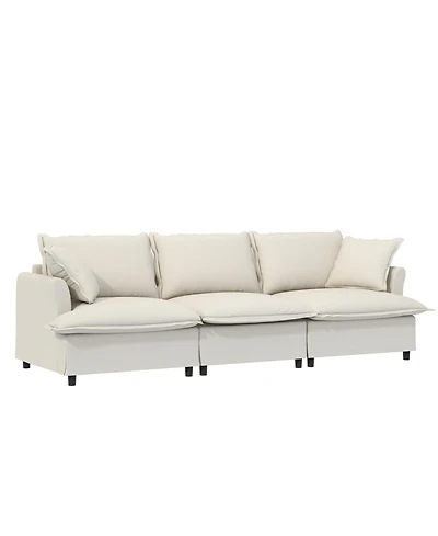 Streamdale Furniture 3-Seat Sofa Module with Pillows for Sectional