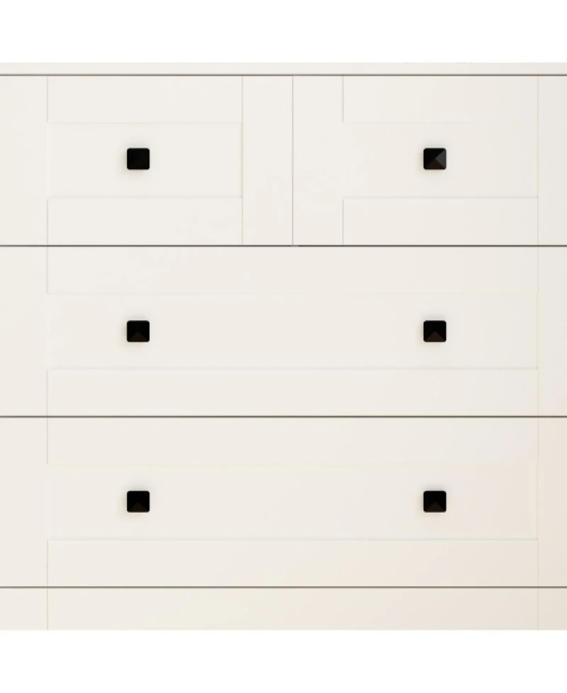 Streamdale Furniture Chest Of Drawer with 5 drawers white color farm door